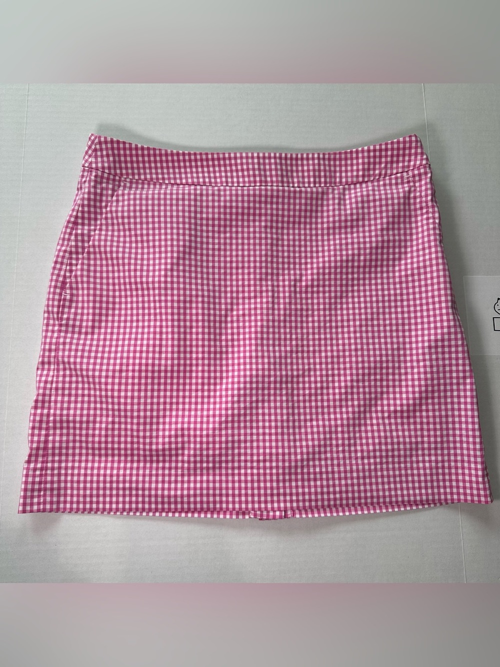 Ralph Lauren Golf Women’s Y2K Vintage Pink Gingham Lined Skort Preppy Tennis